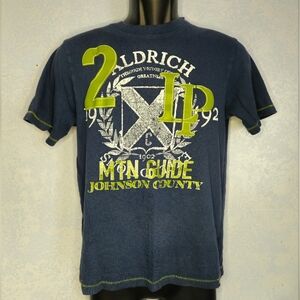 ARIZONA Jean Company Boys Navy Lime Graphic Tee L